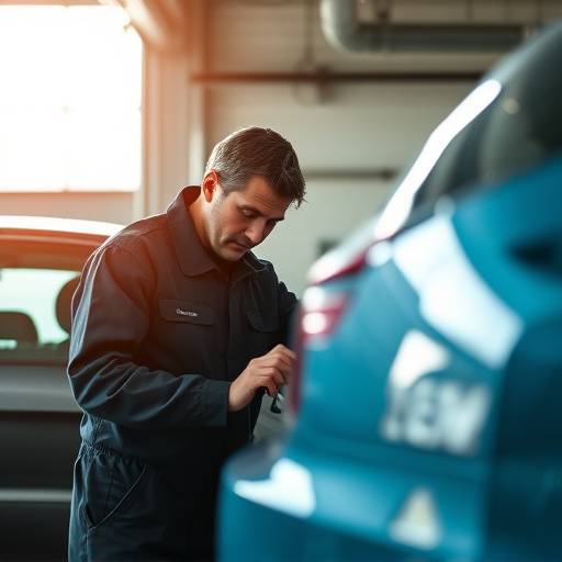 AutoFix Garage providing preventative maintenance: A technician performing a thorough inspection of a vehicle, checking fluids and components.