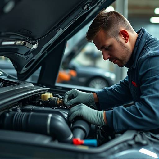 Close-up of engine repair being performed by an AutoFix Garage mechanic, showcasing the precision of the work.